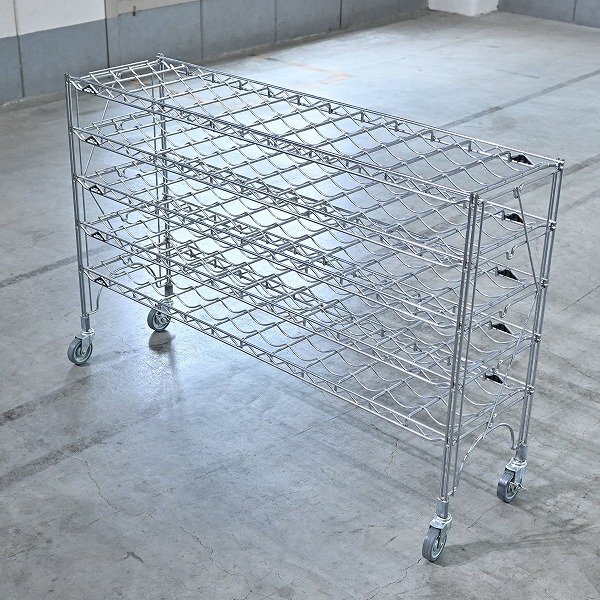 g469□ERECTA エレクター□ステンレスワゴン 3段 キャスター付き