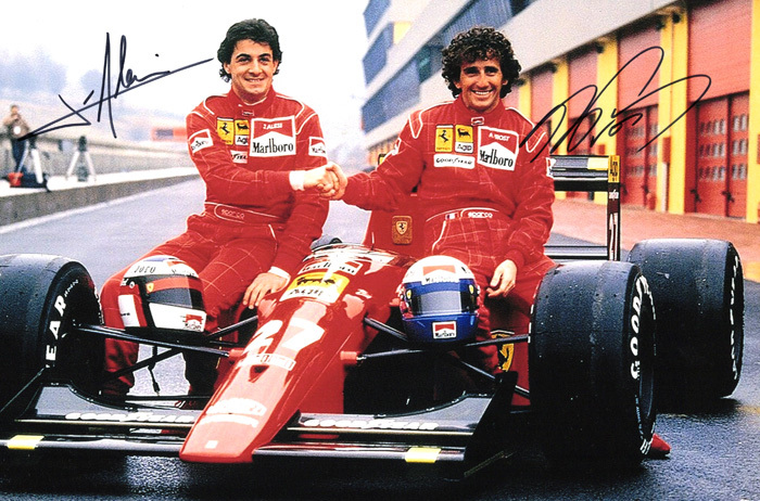 フェラーリ/Ferrari F1アラン・プロスト/ジャン・アレジポスター☆中古
