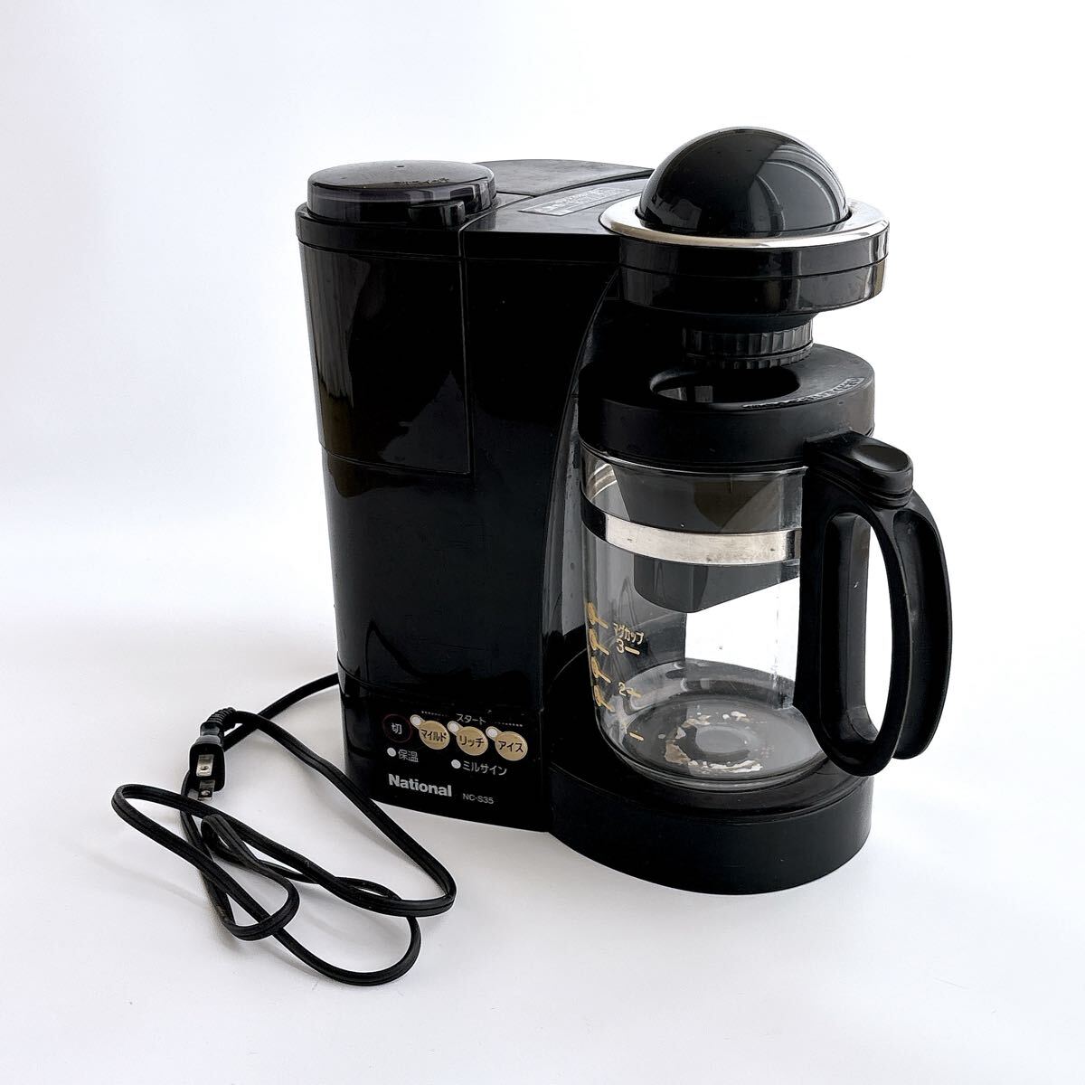 T6263￥1～National/ナショナル ミル付きコーヒーメーカー NC-S10-G 未