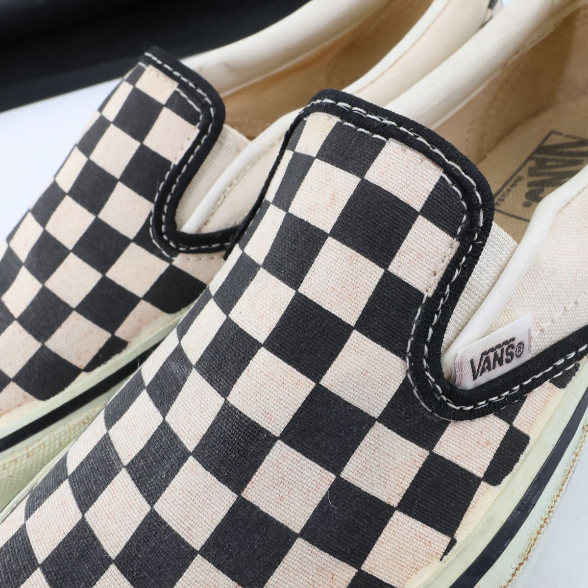 新品】希少◇VANSバンズ◇SLIP-ON/スリッポン チェッカー赤/黒 29cmの