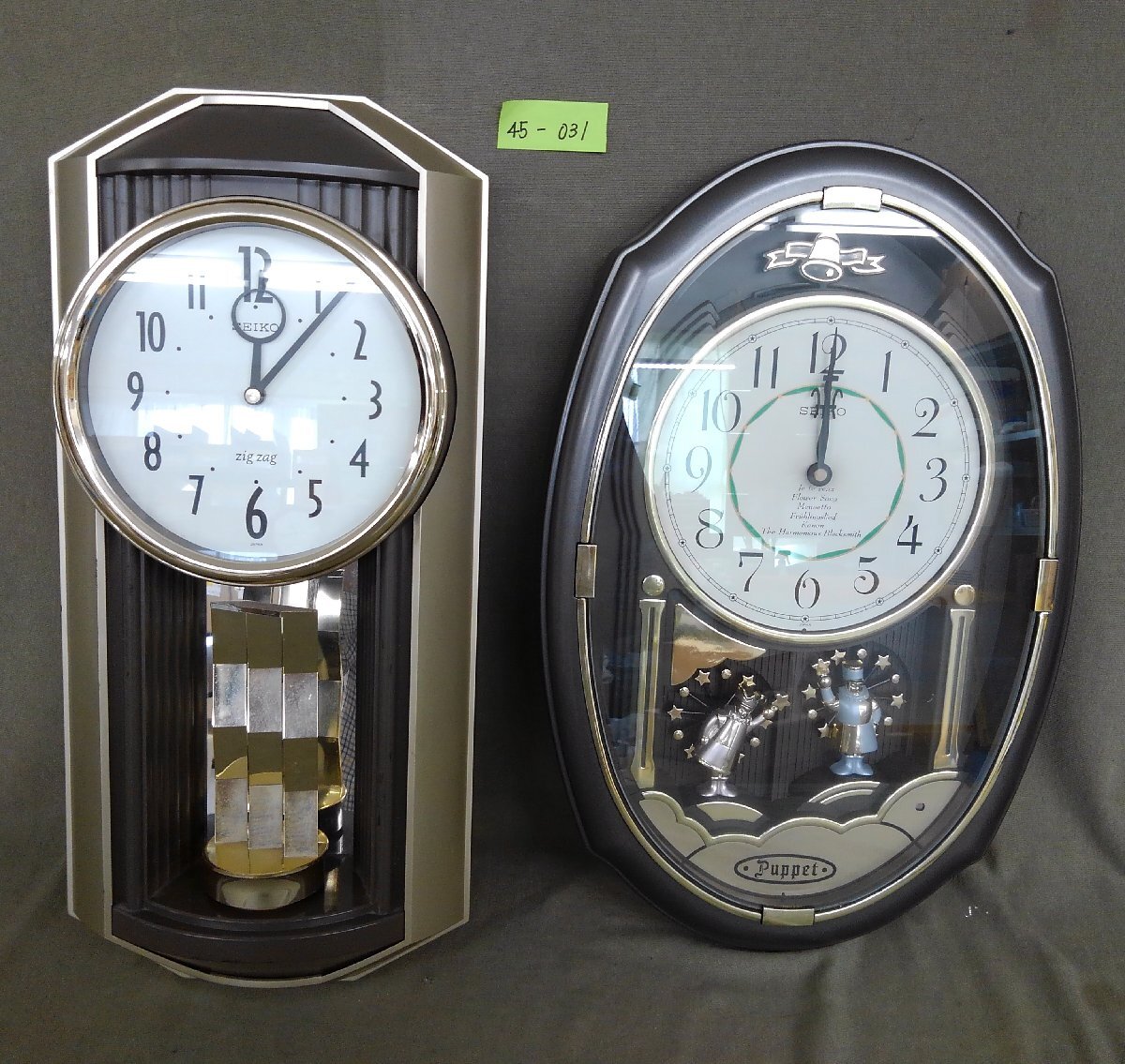 中古】SEIKO掛時計RE521Sセイコーからくり時計パペット Puppet