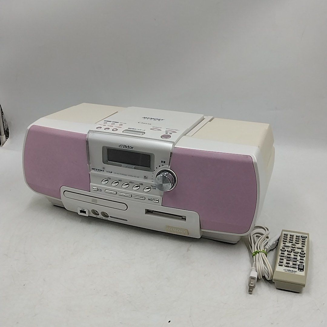 動作品！VICTOR ビクター RD-M2 (シルバー）CD/MD/USB MEMORY 512MB