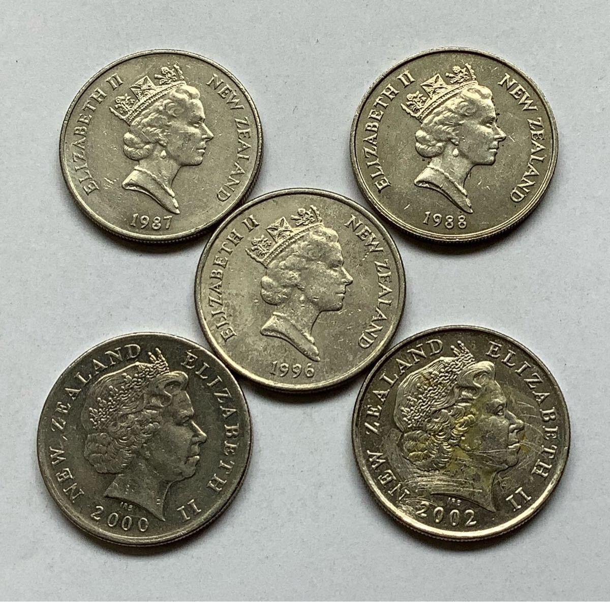 外国貨幣 『1ペニー硬貨』NEW PENNY エリザベス女王 銅貨 1986年、1987