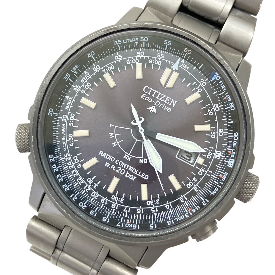 中古】1円☆正規品【CITIZEN/シチズン】8228-S82728 裏スケ ブルー文字