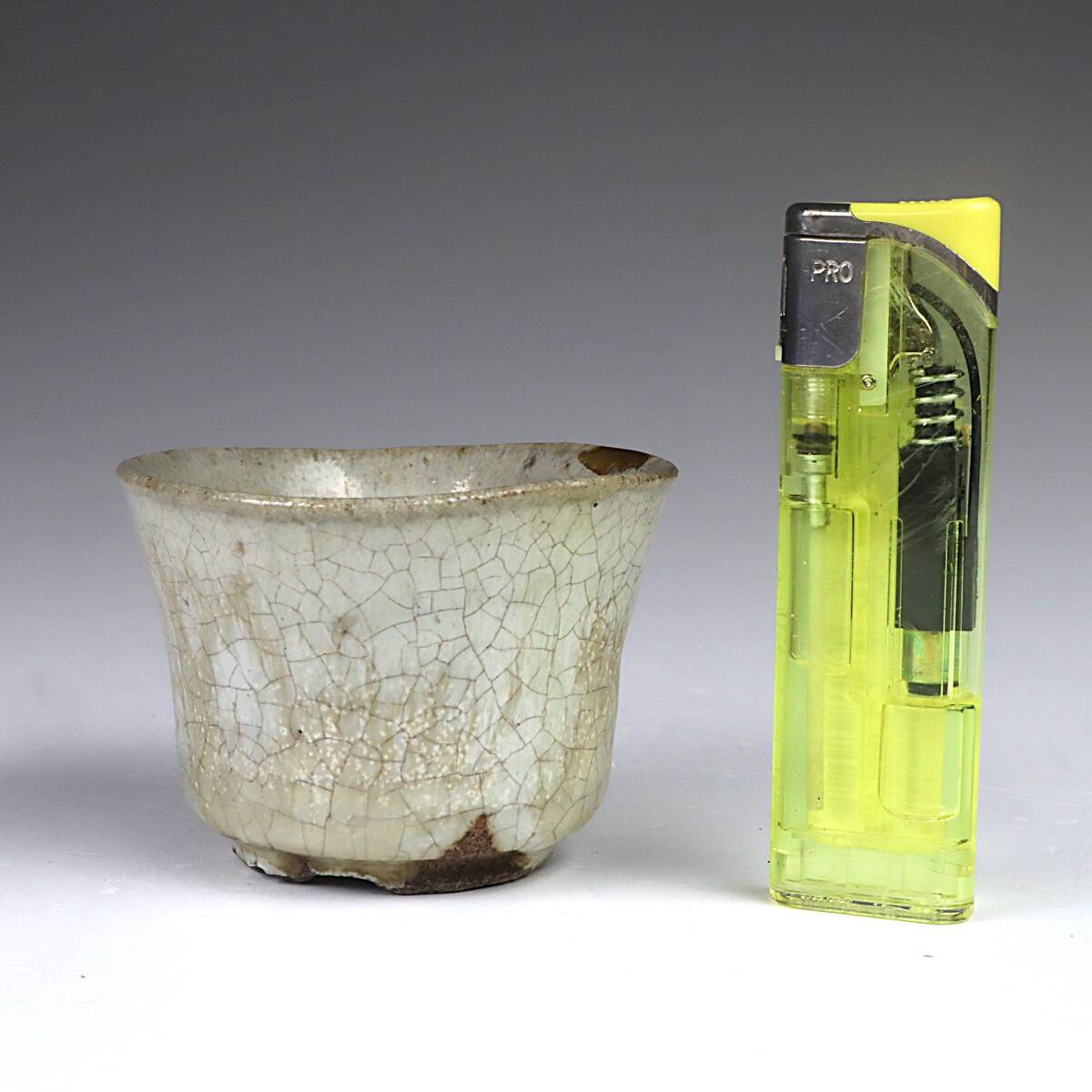 R109☆辻村史朗☆絵唐津ぐい呑☆共箱共布☆酒器☆桃山古唐津風☆検辻村