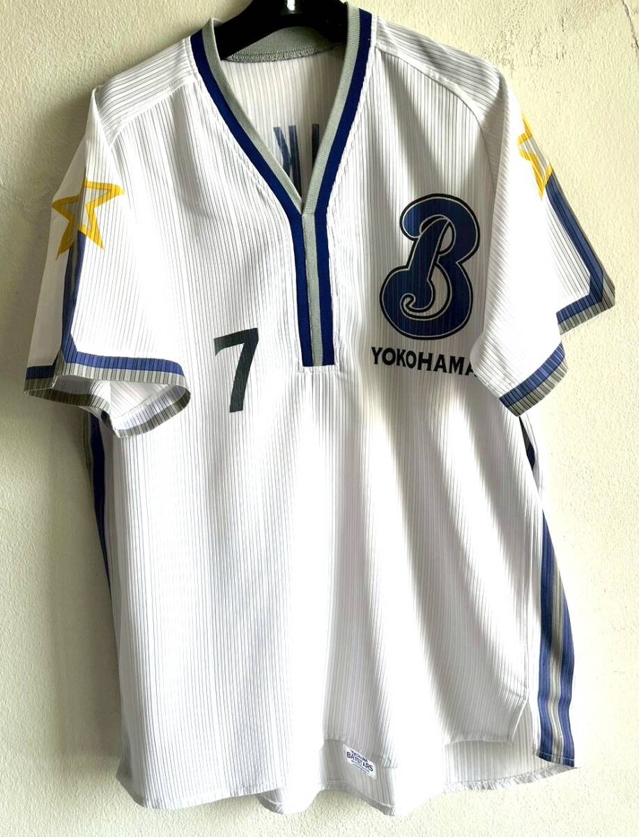 横浜ベイスターズ 2007-2008交流戦ホームレプリカユニフォーム＃7仁志