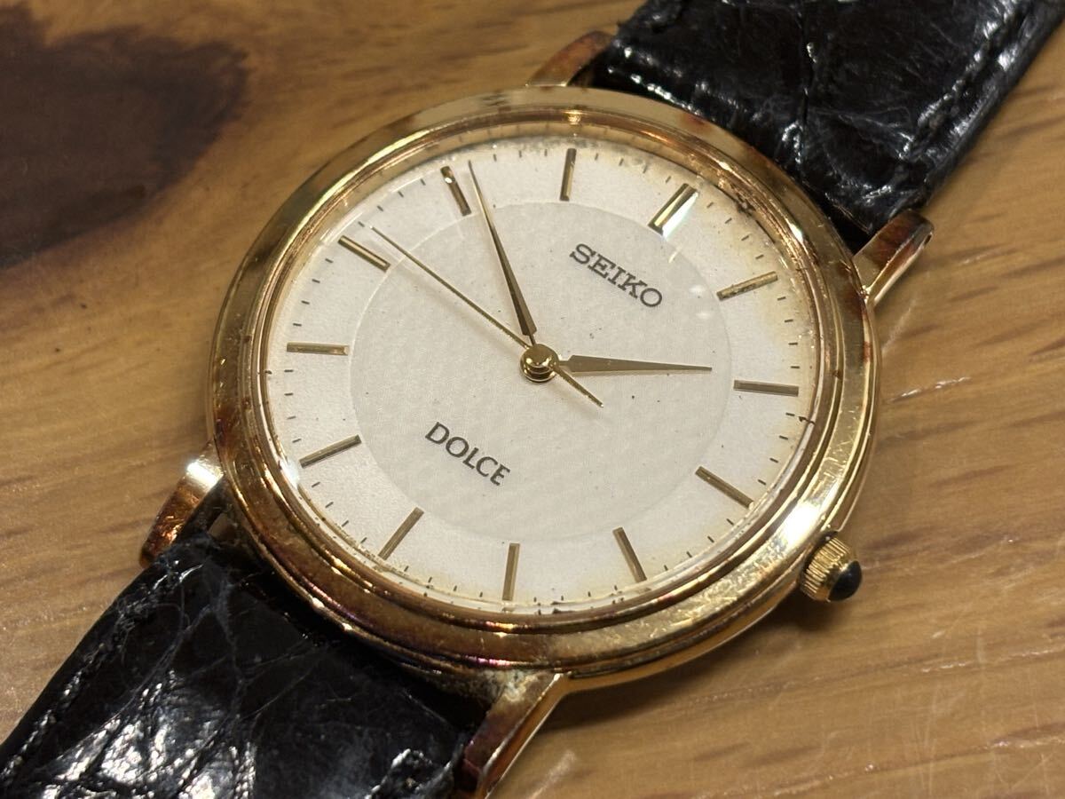 美品箱付 SEIKO セイコー DOLCE ドルチェ メンズ SEIKO セイコー DOLCE ドルチェ 5930-5250 サファイアガラス/2針/薄型
