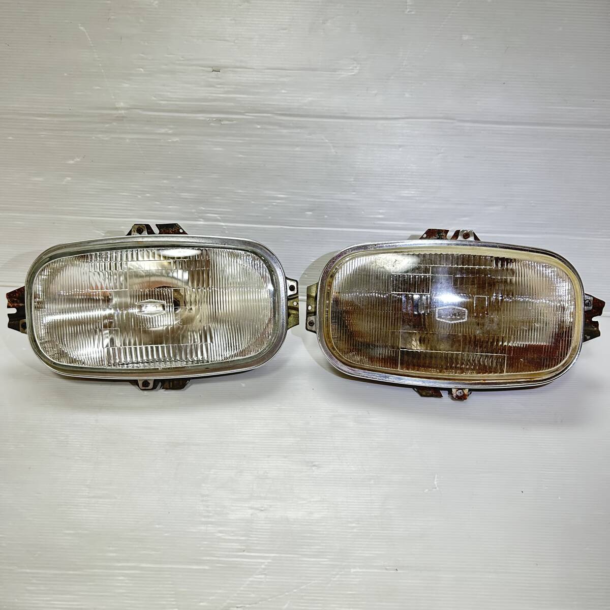 中古】マーシャルヘッドライト 角目 2個セット 230 330 セドリック