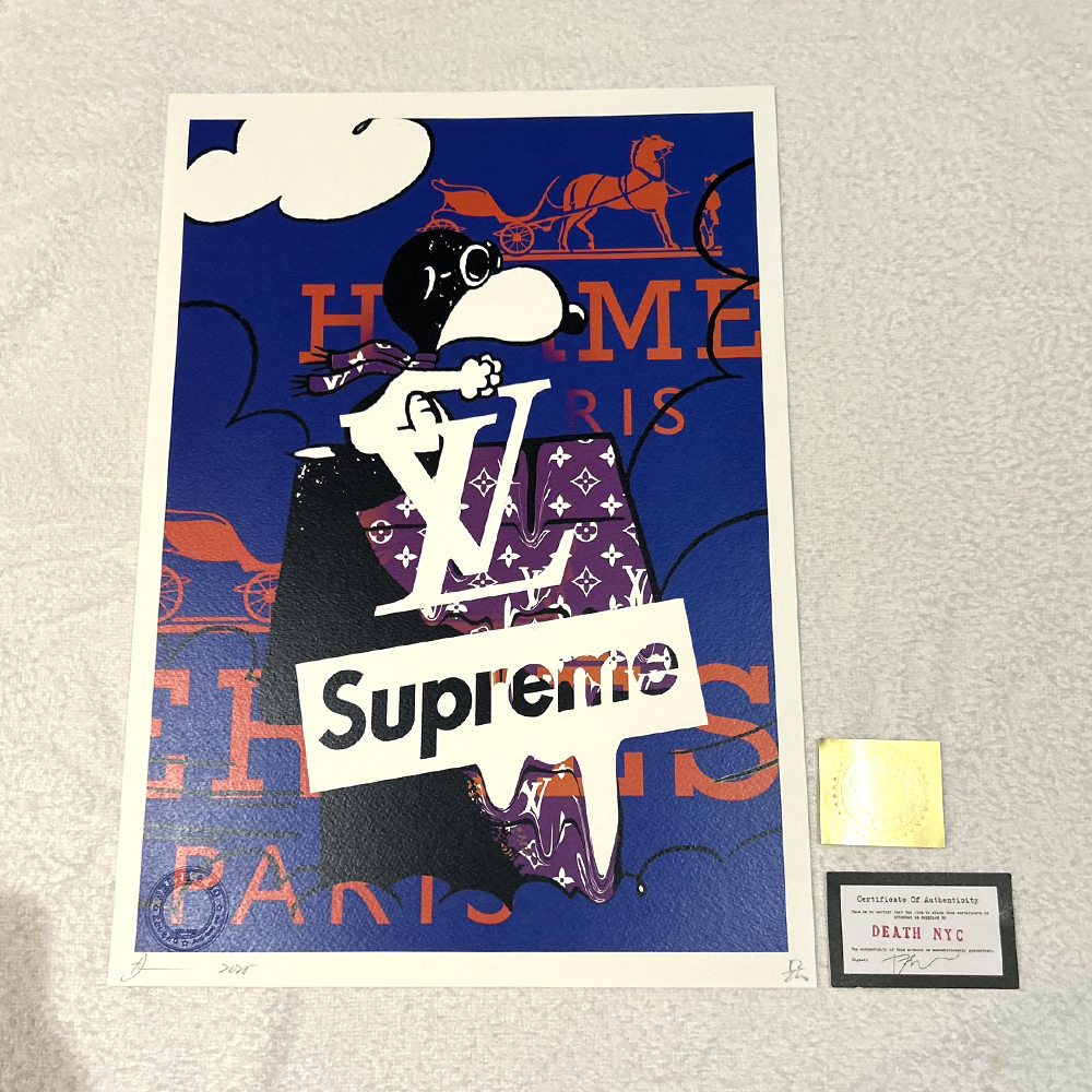 新品】043/スヌーピー×シュプリーム/Snoopy×Supreme/アートポスター/A2