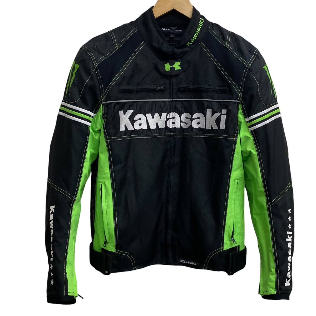 新品】赤 カワサキ kawasaki バイクジャケット メンズ メッシュ