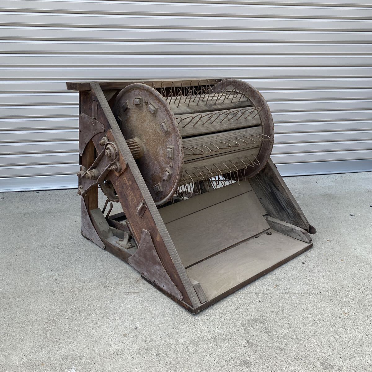 中古】48⑧【実働品】足踏み脱穀機* 古民具 古道具 の落札情報詳細