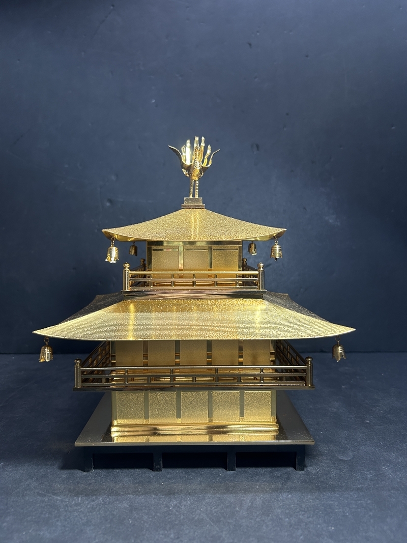 ◇金属製 金仕上◇鹿苑寺『金閣 金閣寺』置物 オブジェ 模型 の落札