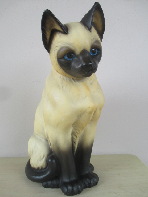 中古】[シャム猫]の置物ペアセット(陶器製)*昭和レトロ*の落札情報詳細