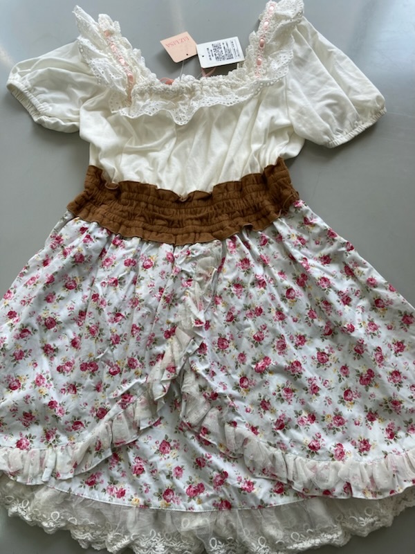 中古】LIZLISAリズリサ☆ベリーブーケ柄ジャンスカ☆ブルーの落札情報