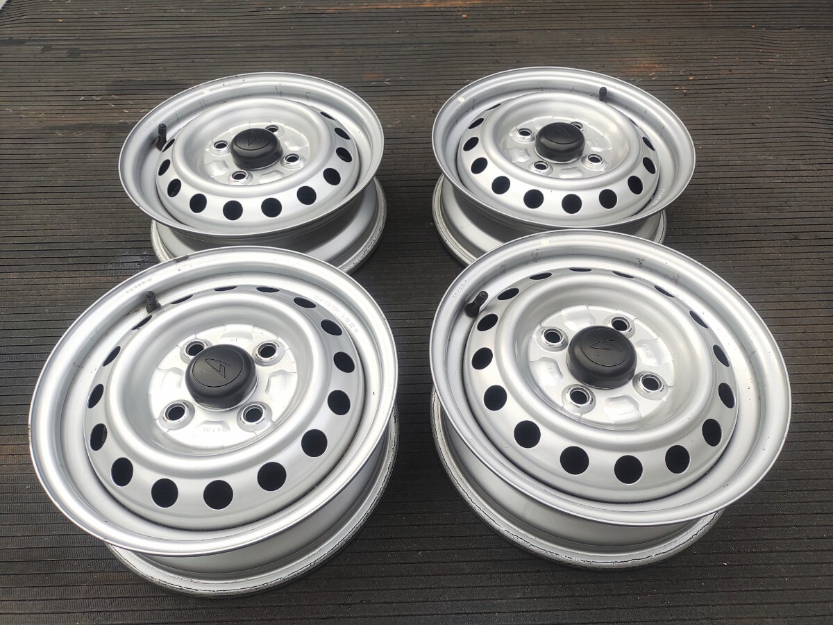 中古ホイール☆スバル サンバー純正 スチールホイール 鉄チン メッキ