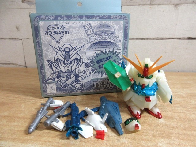 mL499a [当時物] 組済み 元祖SDガンダム ガンダムF91 通常版 蛍光