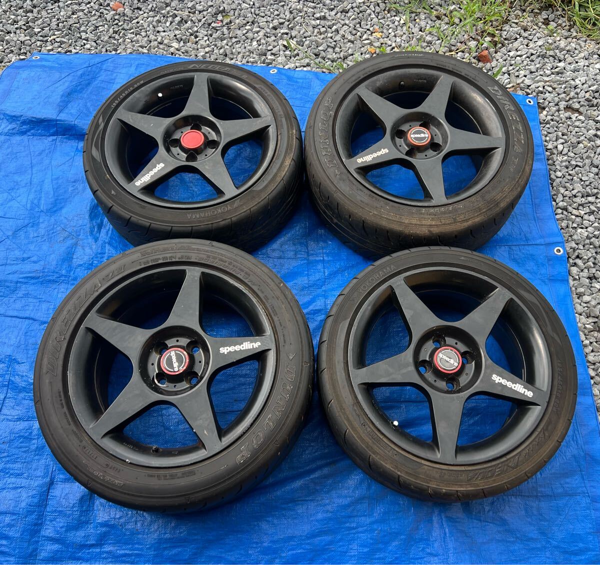 中古 ホイール Speedline 16インチ 7J 5穴 100 +35 4本 スピードライン