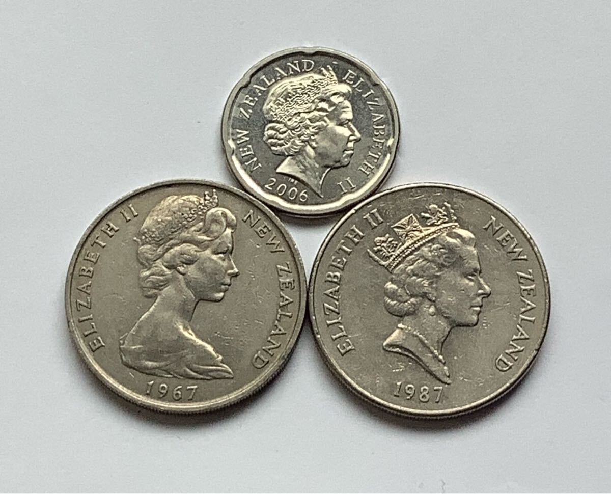 外国貨幣 『1ペニー硬貨』NEW PENNY エリザベス女王 銅貨 1986年、1987