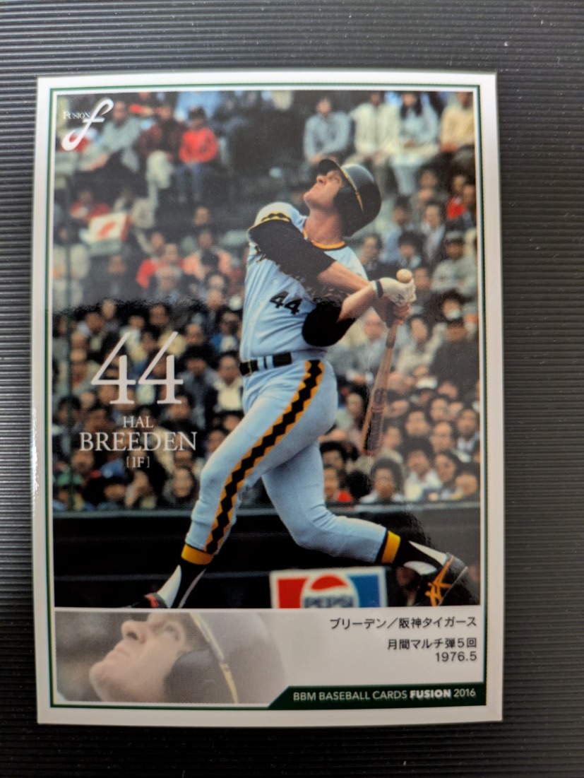 カルビー 76 プロ野球カード ブリーデン 阪神タイガース 1976 954 首位