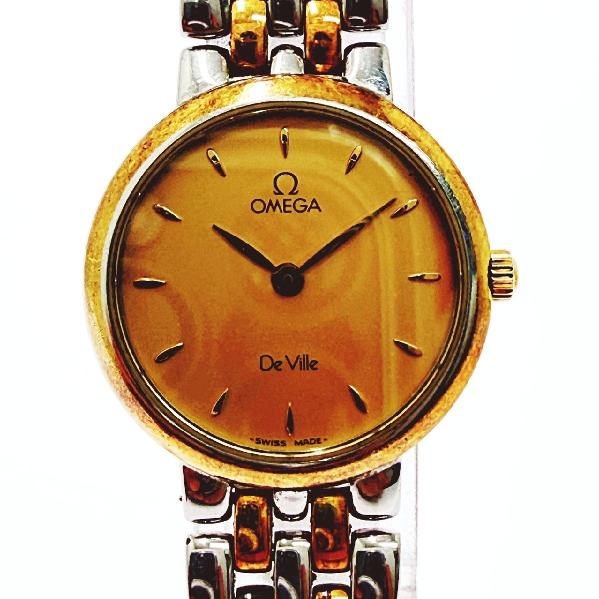 素敵♪【OMEGA】Deville デビル レディース K18金無垢 7360.63 純正