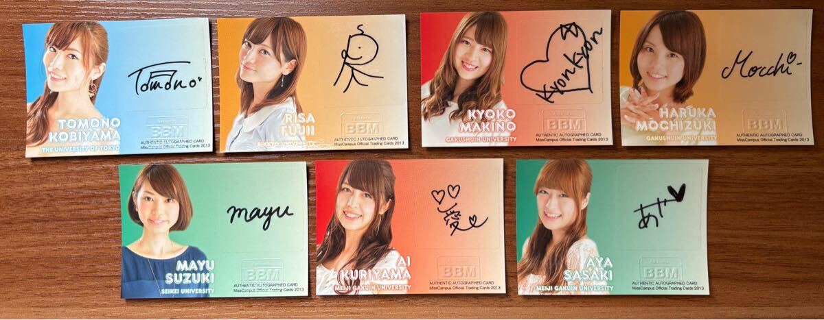 BBM 2013 ミスキャンパス　紀ノ岡杏奈　直筆サインカード　/120 BBM 2013 ミスキャンパス 土屋梓 成蹊大学 直筆サインカード【105枚