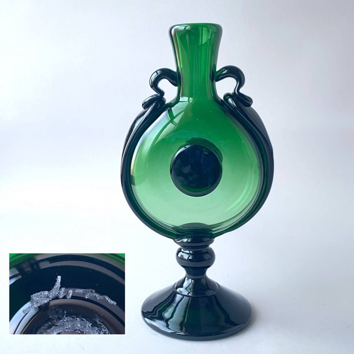 舩木倭帆 shizu 双耳花瓶 高さ19cm 吹きガラス 船木倭帆 作品 フラワー