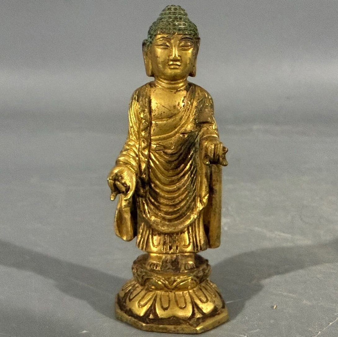 旧家 蔵出】 中尾宗貞制造 仏教美術 宣徳銅花鳥盛上文五具足 燭台 火立