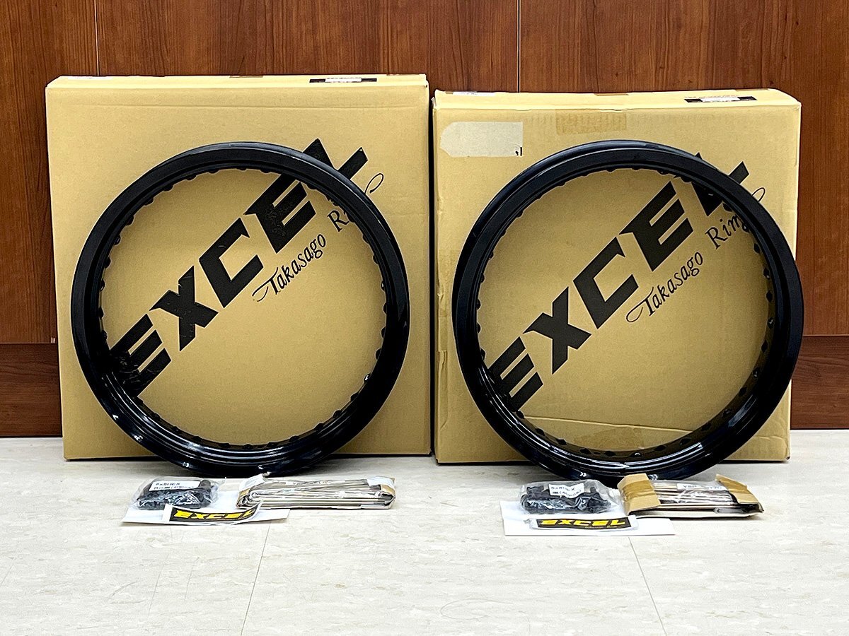 EXCEL RIM エキセルリム 17インチ×MT3.00 フロントホイール・α13付き