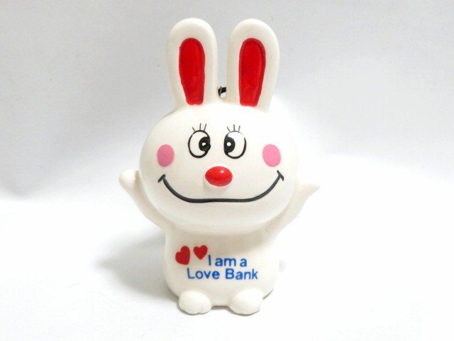 ○昭和レトロ ニチテン キス人形 LOVE BANK 貯金箱○の落札情報詳細