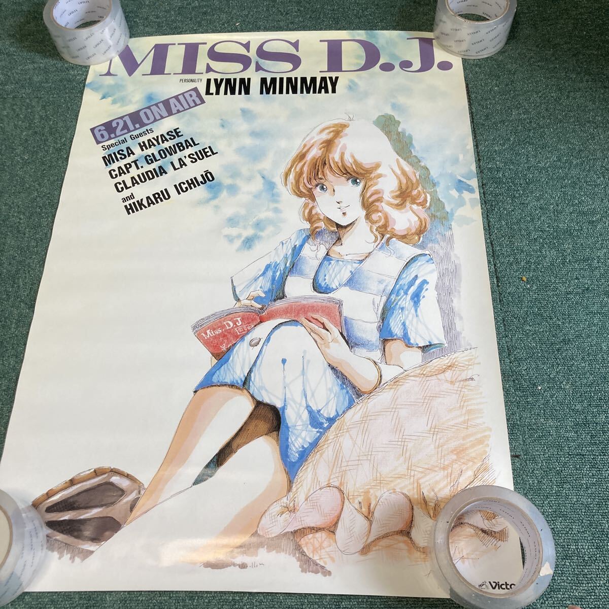 中古】超時空要塞 マクロス 宣伝ポスター リン・ミンメイ 非売品の落札