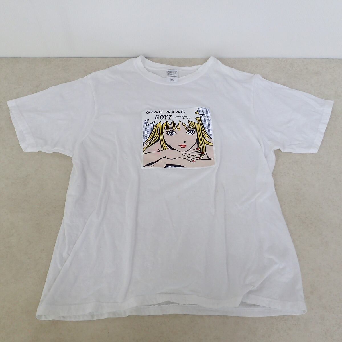 銀杏BOYZ 銀杏ボーイズ Tシャツ 薄ピンク 白 sizeS バンドT ロックT
