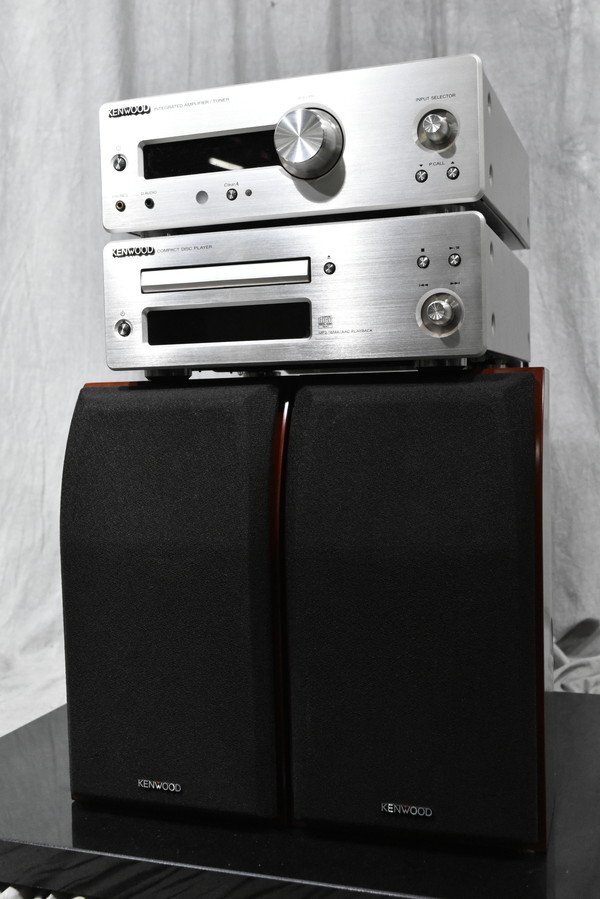 ミニコンポ AVINO KENWOOD SK-3MD ジャンク 純正リモコン付き MD CD