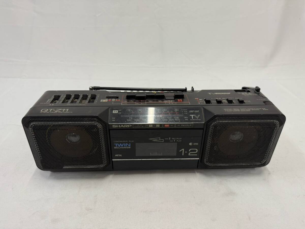 希少品 SHARP QT-Z2 X-BASS TWINCAM W ダブルカセット ラジカセ