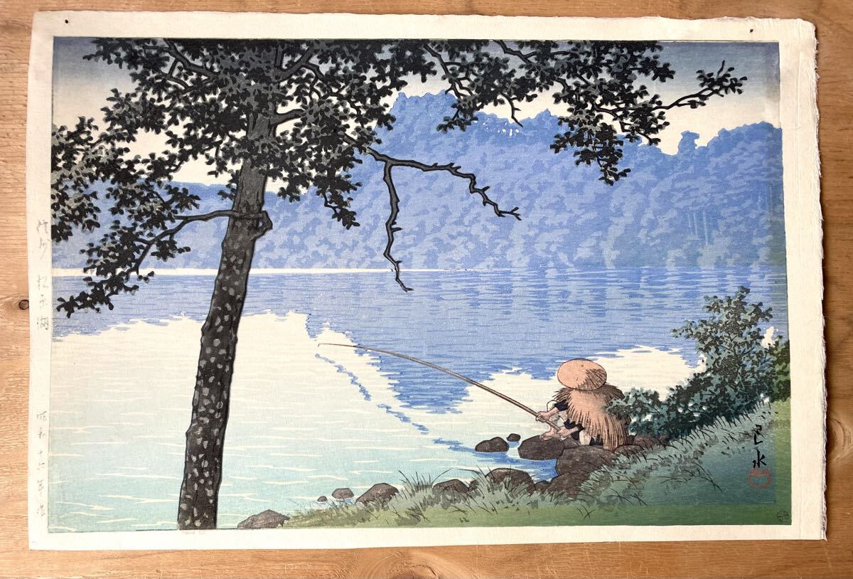 名作！！ 小原古邨 祥邨 萩に兎 うさぎ 木版画 浮世絵 小原祥邨 川瀬巴