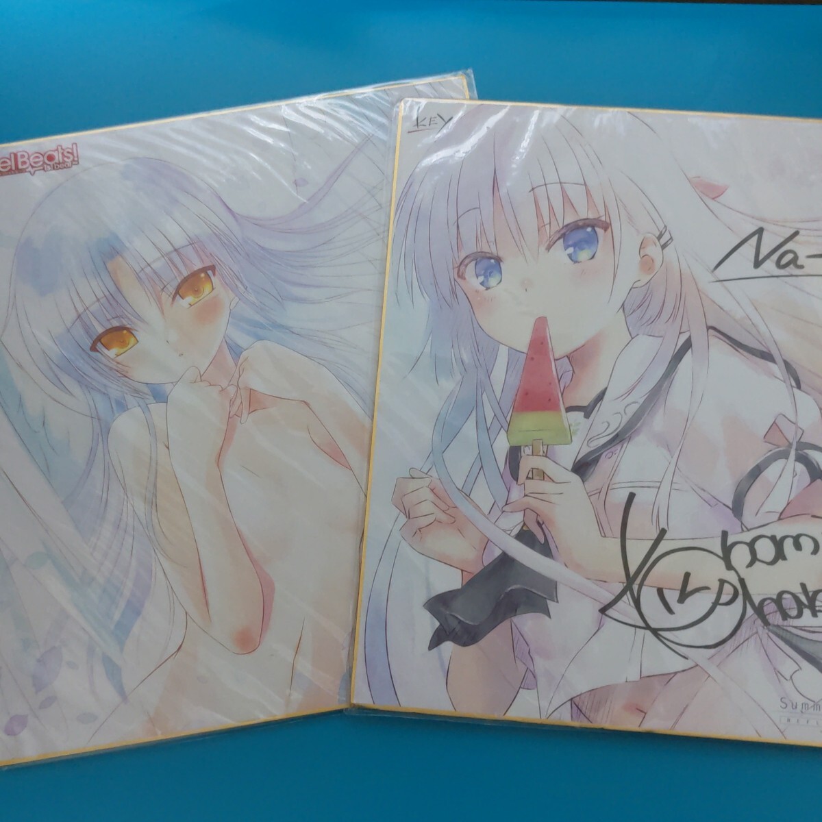 新品】summer pockets サマポケ エンジェルビーツ 色紙 key のみき