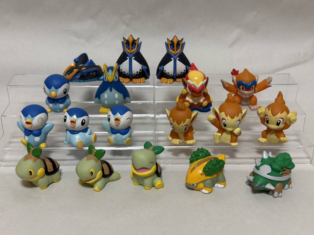 ポケモンキッズ ナエトル ヒコザル ポッチャマ 指人形 計5点 色違い