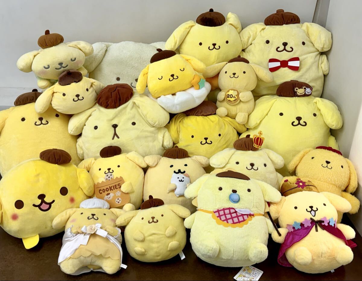 サンリオ かわいいポムポムプリンのぬいぐるみ 幼稚園児風 90年代 希少