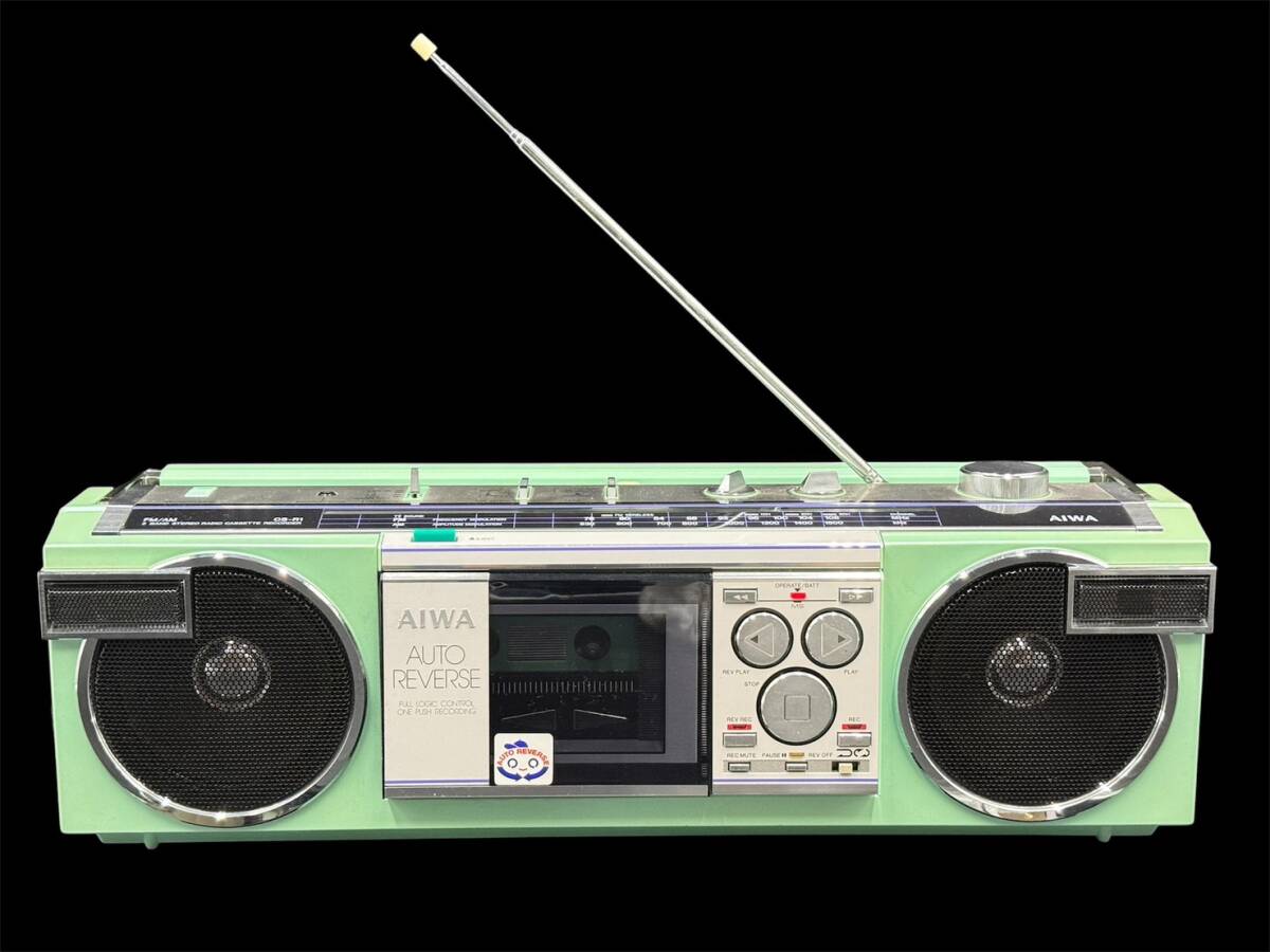 AIWA ダブルラジカセ CS-W55 美品 可動品！！の落札情報詳細 - Yahoo