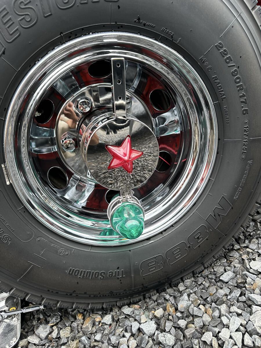 中古】訳あり!!! エルフ 17.5インチ メッキホイール デコトラ !!! の