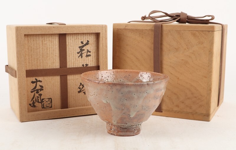 中古】【古美味】吉賀大眉造 萩茶碗 茶道具 保証品 nA2Uの落札情報詳細