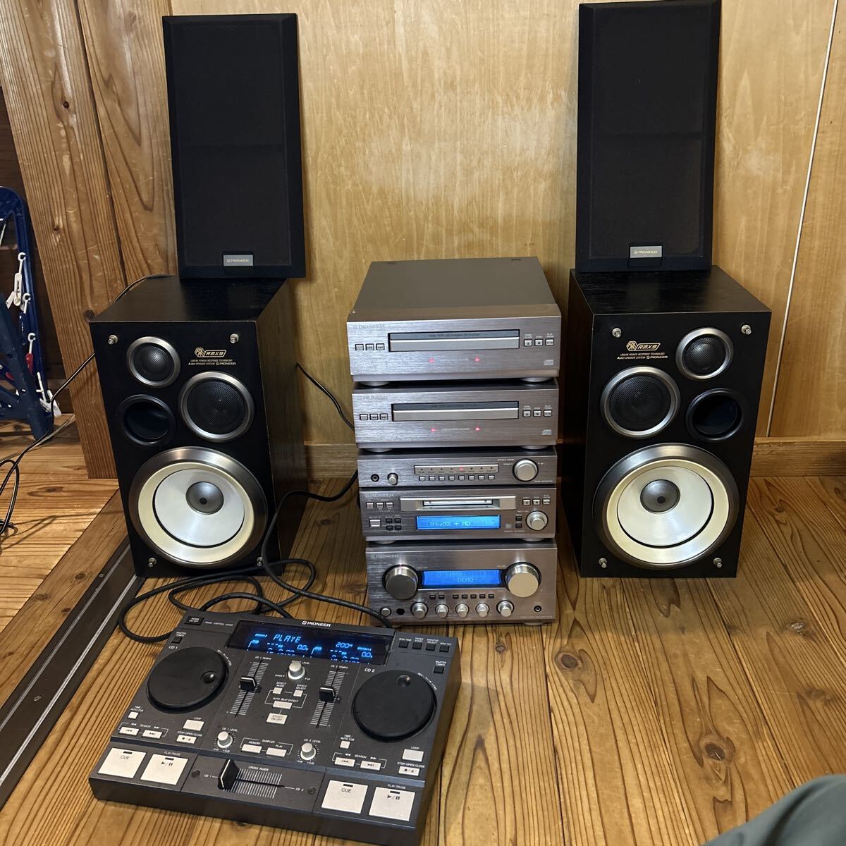 ◎Pioneerパイオニア☆ CDJリミックスコンポ X-RMX99☆ダブルMDデッキ