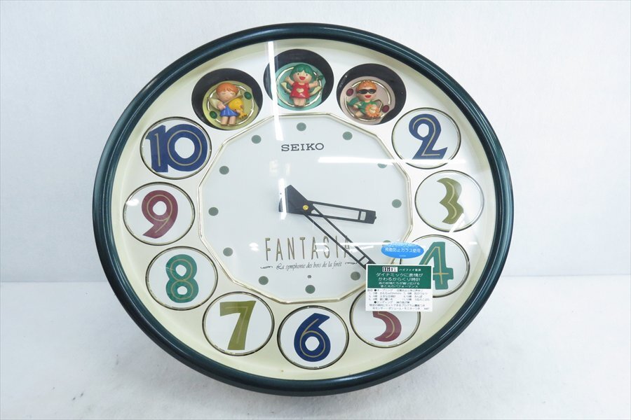 SEIKO セイコー からくり時計 チャイム打ち人形 RE502B 掛時計□中古の