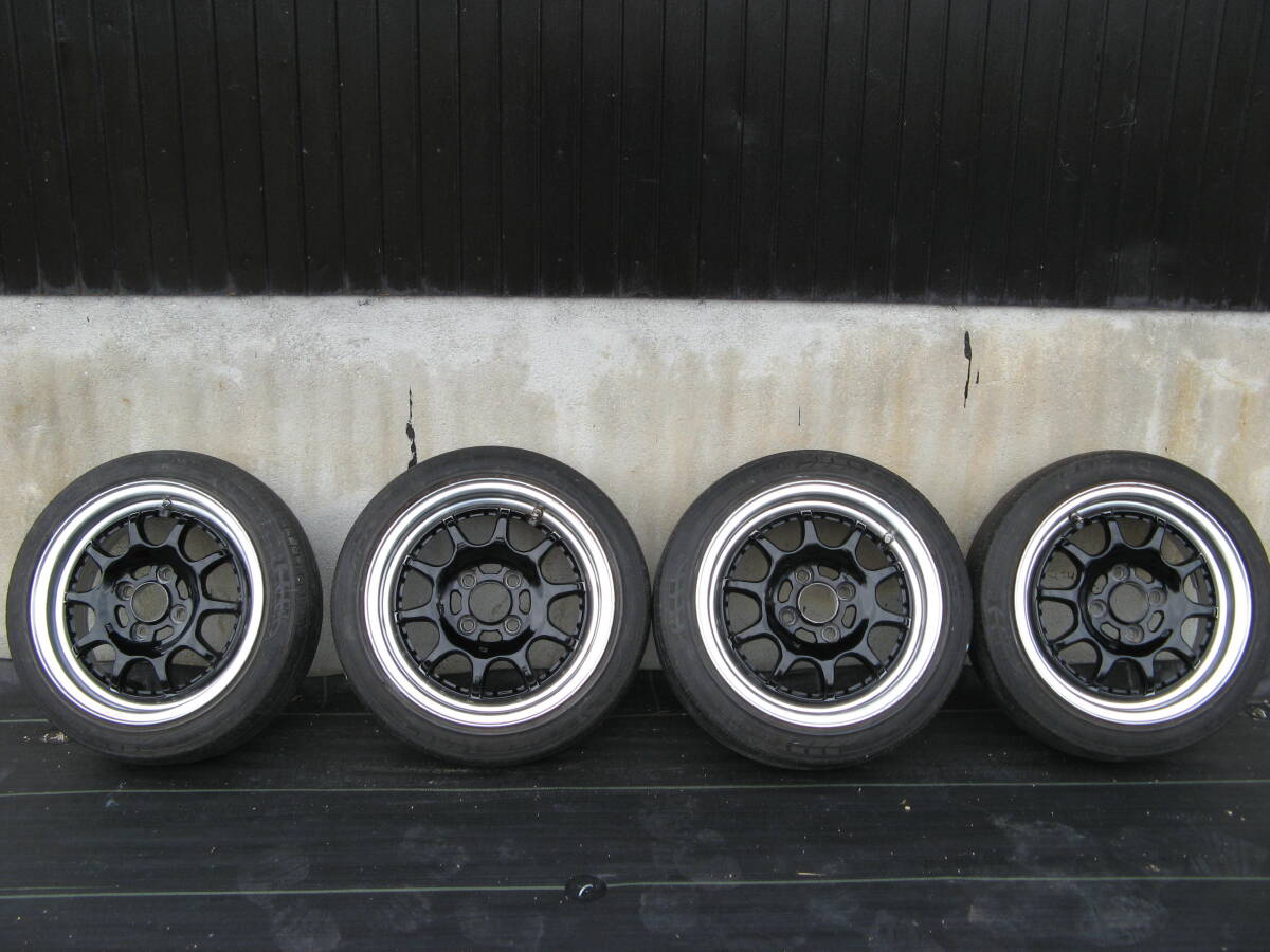 希少スプリントハート 14インチ 6.5J PCD100×4H F/OFF+35（2本） R/OFF