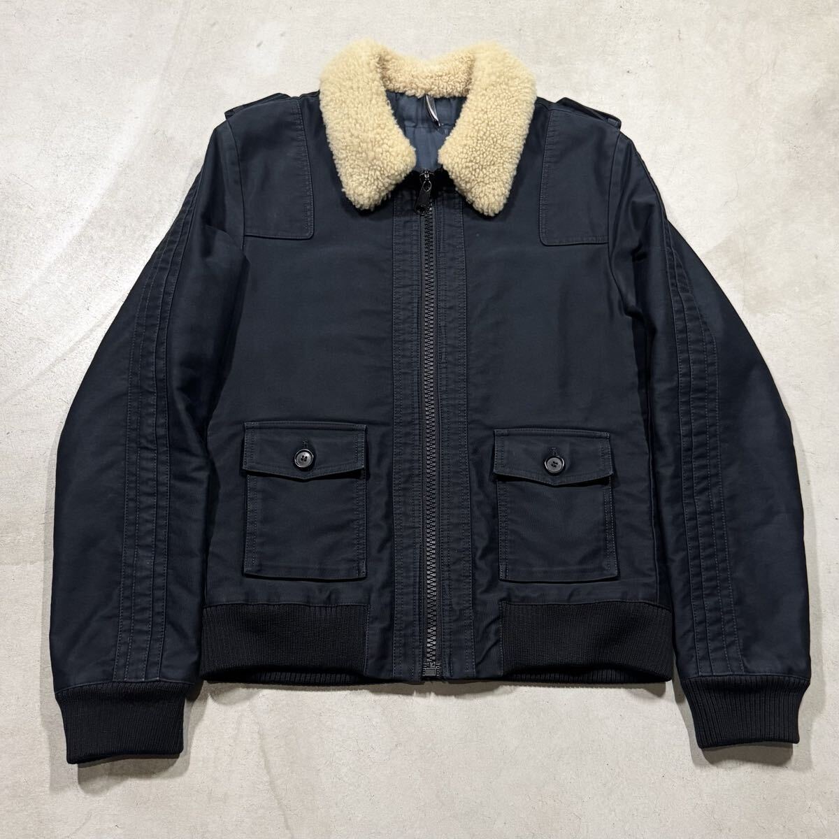 希少 dior homme 06 ss リブ レザー ジャケット エディ着 hedi slimane