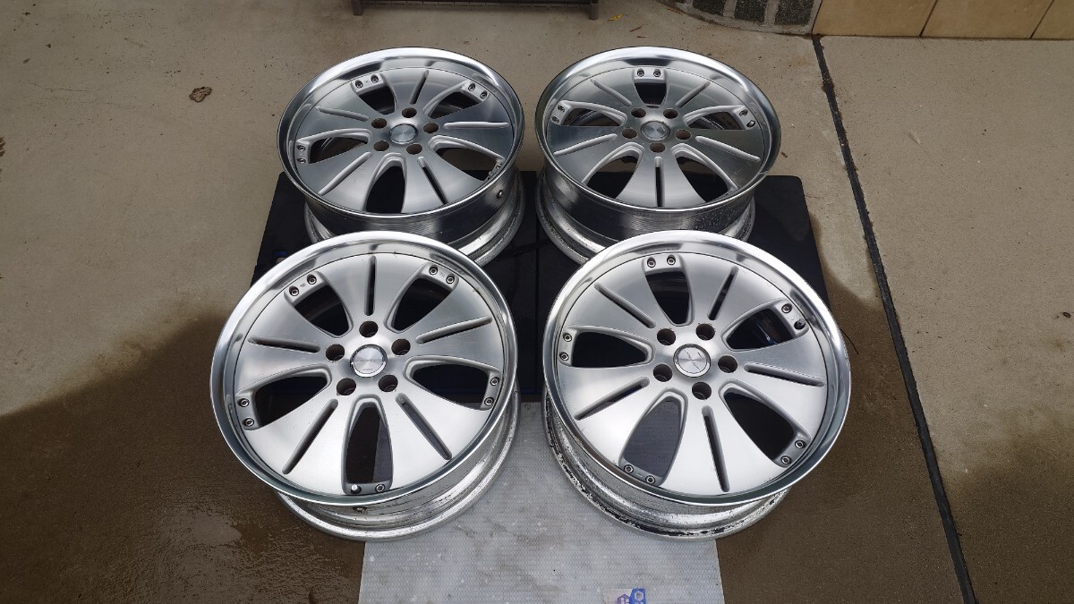 傷や汚れあり】☆ワーク ユーロライン N2 18インチ アルミ ホイール