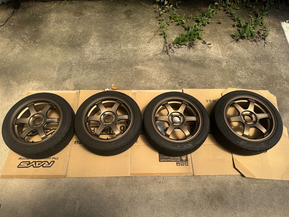やや傷や汚れあり】RAYS TE37 SONIC 15インチ 7j 4穴 pcd100 イン