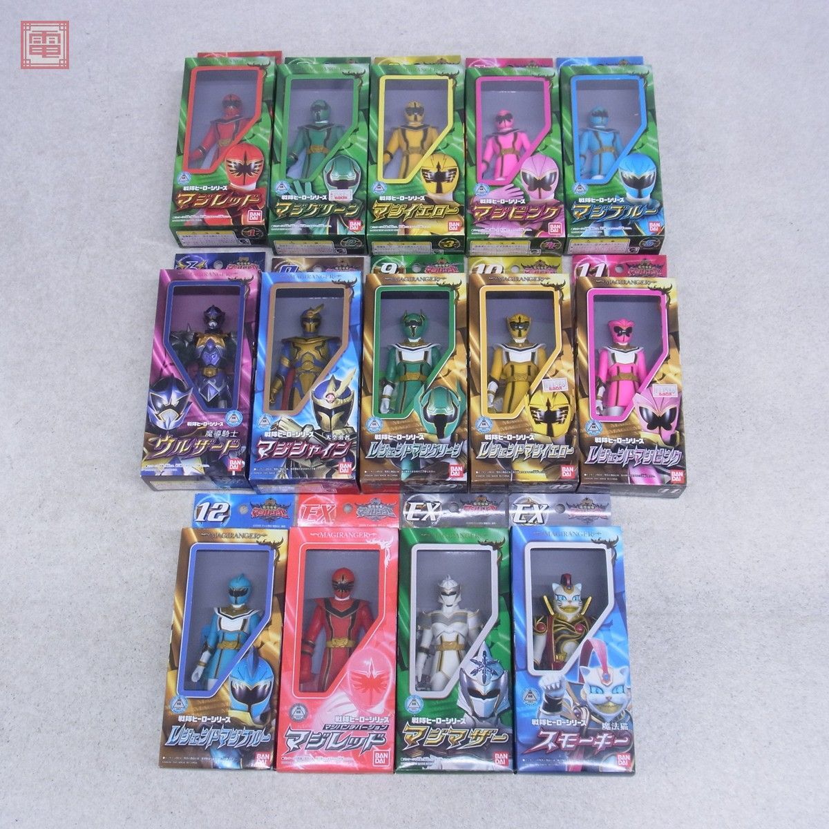 中古】【中古】ソフビ人形：魔法戦隊マジレンジャー 14体SET