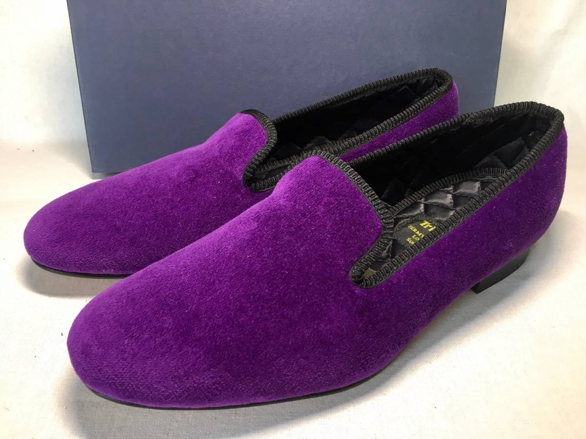 トリッカーズ ルームシューズ サイズ5-1/2 パープル ベルベット 【公式