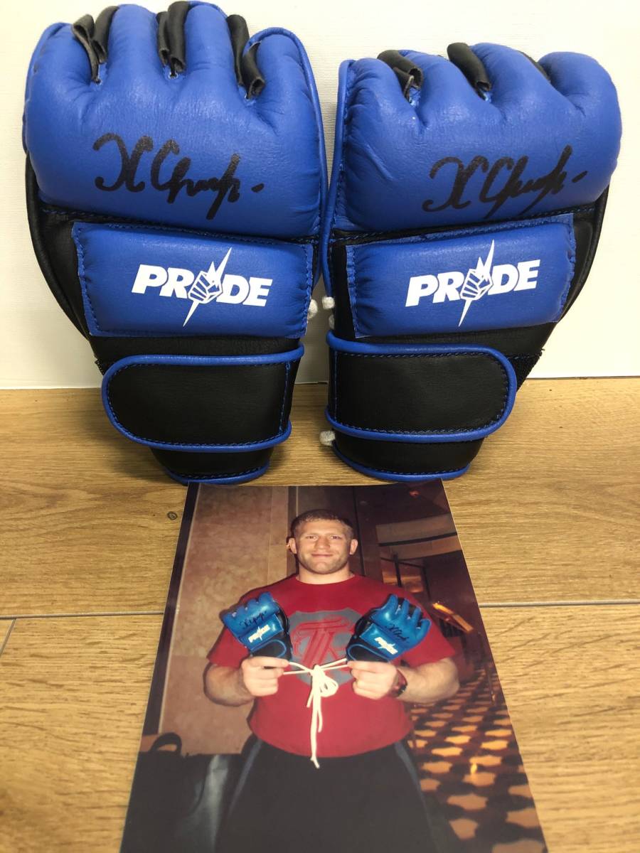 〈直筆サイン入り〉PRIDE セルゲイ・ハリトーノフ MMAグローブ / UFC 超希少！PRIDEグローブ【セルゲイ・ハリトーノフ】RIZIN UFCの落札情報
