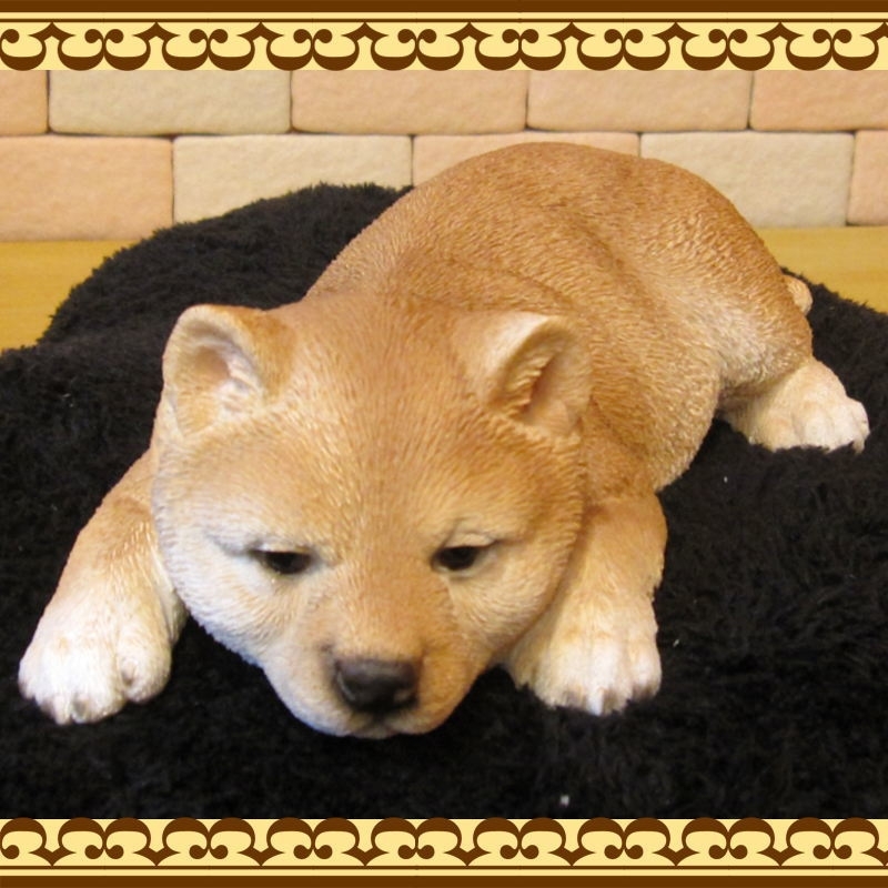 新品 柴犬 置物 ウトウト ねむねむ リアルな犬のオブジェ いぬのフィギュア ガーデニング イヌのインテリア 玄関先 レジン 陶器 の落札情報詳細 ヤフオク落札価格情報 オークフリー スマートフォン版